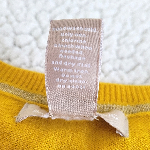 Banana Republic Golden Yellow Knit Cardigan Sweater size S - Picture 12 of 13